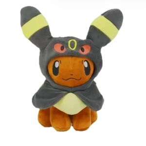 Pokemon Eevee Plush with Umbreon Costume Hoodie – 20cm Collectible Toy, Cute